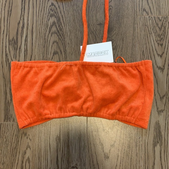Orange Terry Crop Top - Picture 7 of 7